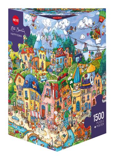 Imagen de Rompecabezas Berman Happytown Triangular 1500 Piezas