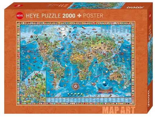 Imagen de Rompecabezas Map Art Amazing World 2000 Piezas