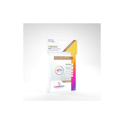 Imagen de Protectores De Tarjeta - Sleeves 7 Wonders Special Size 67x103mm 80ct. Matte Gamegenic