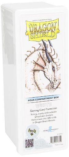 Imagen de Caja Organizadora De 4 Compartimentos - Storage Box 4 Compartments White - Dragon Shield