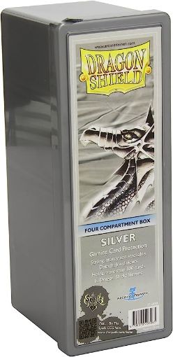 Imagen de Caja Organizadora De 4 Compartimentos - Storage Box 4 Compartments Silver - Dragon Shield