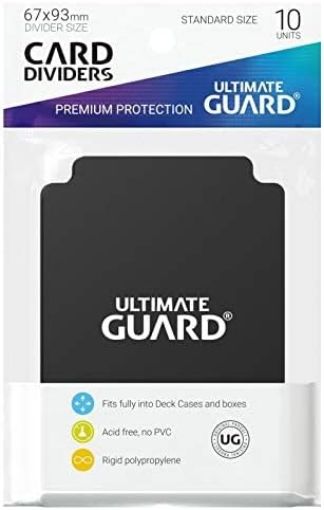 Imagen de Divisor De Tarjetas Standard- Card Dividers Standard Size Black (10ct) Ultimate Guard