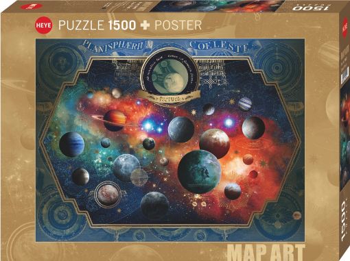 Imagen de Rompecabezas Map Art Space World 1500 Piezas