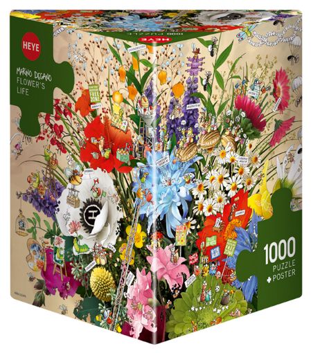Imagen de Rompecabezas Degano Flowers Life Triangular 1000 Piezas
