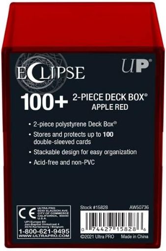 Imagen de Porta Deck - Eclipse 2-piece Deck Box Apple Red Ultra Pro