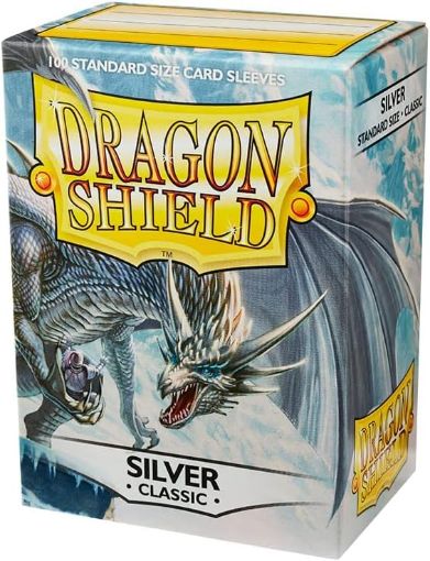 Imagen de Protectores De Tarjeta - Sleeves Standard Classic 2-1/2"x3-1/2" Silver 100ct. Dragon Shield