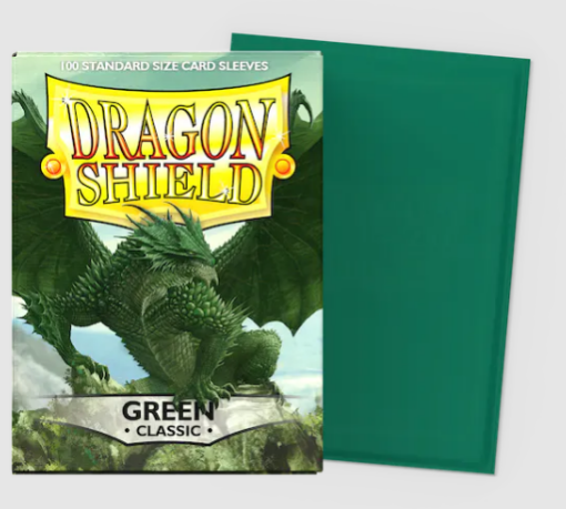 Imagen de Protectores De Tarjeta - Sleeves Standard Classic 2-1/2"x3-1/2" Green 100ct. Dragon Shield