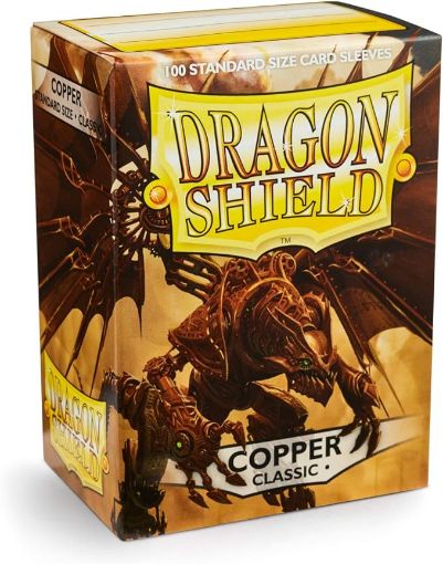 Imagen de Protectores De Tarjeta - Sleeves Standard Classic 2-1/2"x3-1/2" Copper 100ct. Dragon Shield