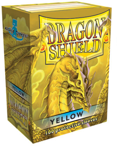 Imagen de Protectores De Tarjeta - Sleeves Standard Classic 2-1/2"x3-1/2" Yellow 100ct. Dragon Shield