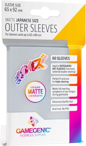 Imagen de Protectores De Tarjeta - Outer Sleeves Matte Japanese Size 65mmx92mm 60ct. Gamegenic