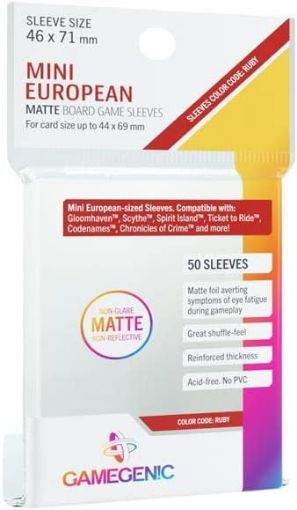Imagen de Protectores De Tarjeta - Matte Mini European-sized Sleeves 46mmx71mm 50ct. Gamegenic