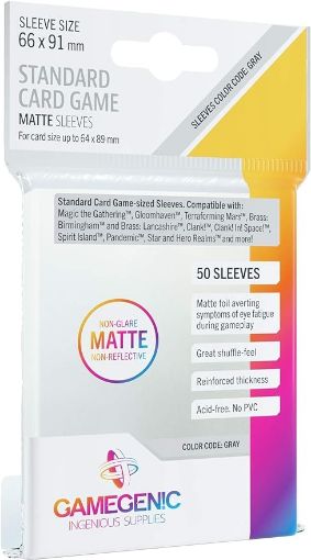 Imagen de Protectores De Tarjeta - Matte Standard Card Game Sleeves 66mmx91mm 50ct. Gamegenic