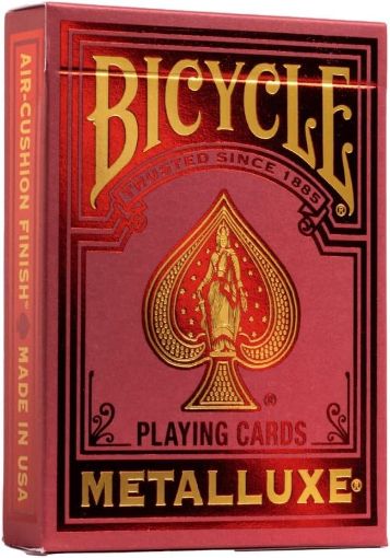 Imagen de Naipe Bicycle Metalluxe Holiday Red