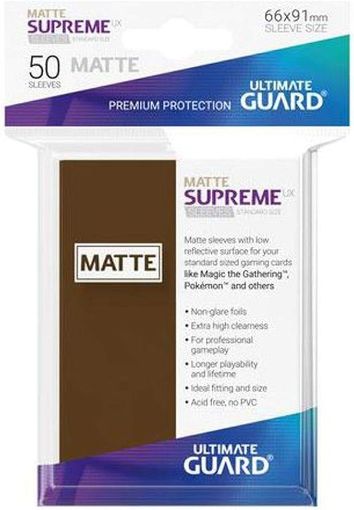 Imagen de Protectores De Tarjeta - Sleeves Standard Size Matte Supreme Ux Brown 50 Ct. Ultimate Guard