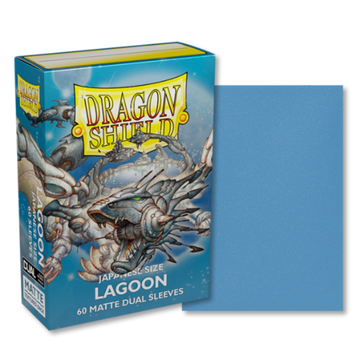 Imagen de Protectores De Tarjeta - Sleeves Japanese Matte Dual 59mmx86mm Lagoon 60ct. Dragon Shield
