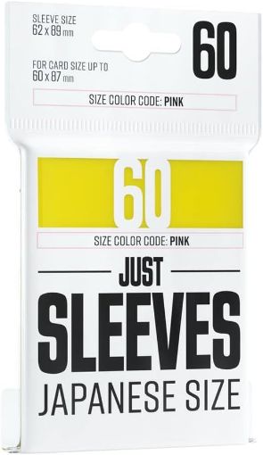 Imagen de Protectores De Tarjeta - Sleeves Japanese Size 62mmx89mm Yellow 60ct. Just Sleeves
