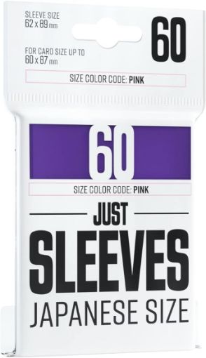 Imagen de Protectores De Tarjeta - Sleeves Japanese Size 62mmx89mm Purple 60ct. Just Sleeves