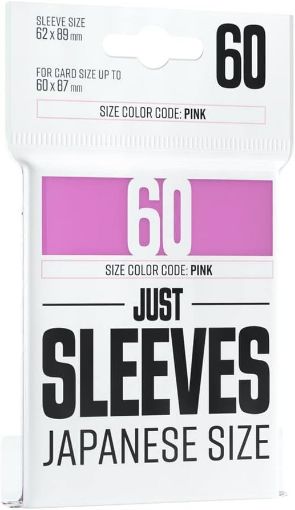 Imagen de Protectores De Tarjeta - Sleeves Japanese Size 62mmx89mm Pink 60ct. Just Sleeves