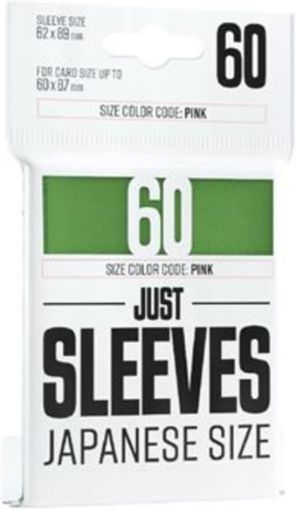Imagen de Protectores De Tarjeta - Sleeves Japanese Size 62mmx89mm Green 60ct. Just Sleeves