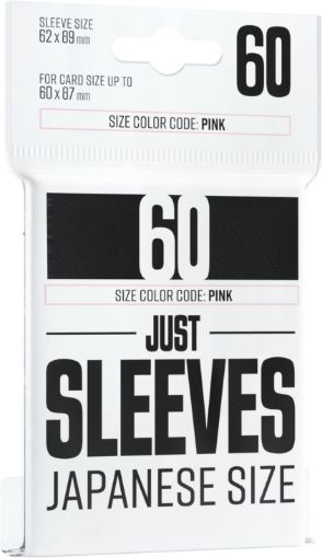 Imagen de Protectores De Tarjeta - Sleeves Japanese Size 62mmx89mm Black 60ct. Just Sleeves
