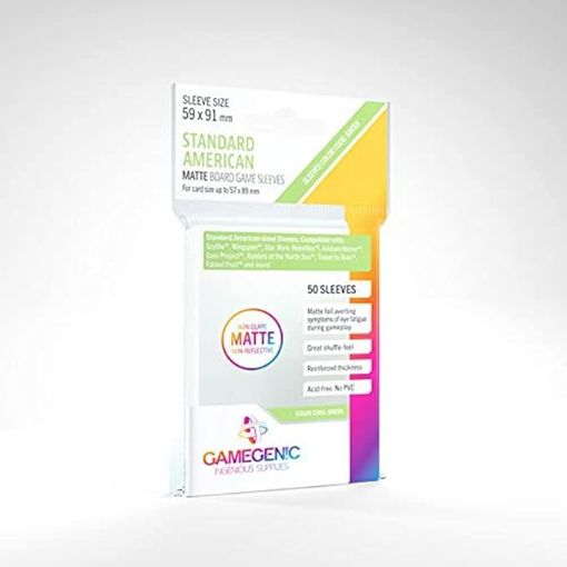 Imagen de Protectores De Tarjeta - Matte Standard American Card Game Sleeves 59mmx91mm 50ct. Gamegenic