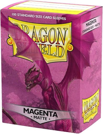 Imagen de Protectores De Tarjeta - Sleeves Standard Matte 2-1/2"x3-1/2" Magenta 100ct. Dragon Shield
