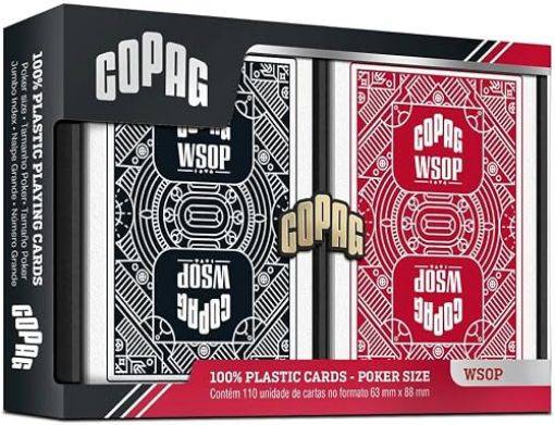 Imagen de Naipe Copag Wsop Poker Plastic Double Deck Rojo/negro